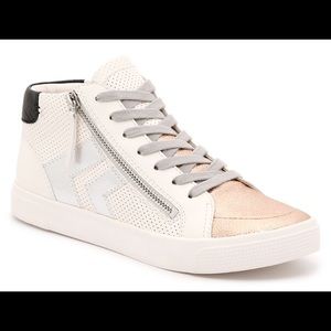 Dolce vita metallic silver and rose gold sneakers
